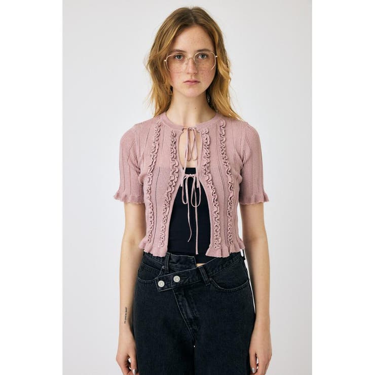 FRILL STRIPED カーディガン | MOUSSY OUTLET | 詳細画像5 
