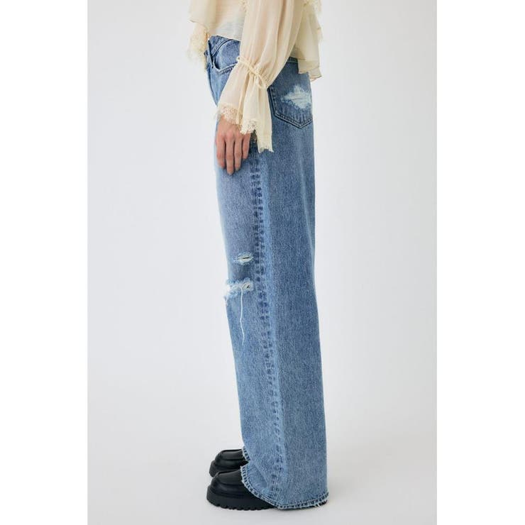 KNEE SLIT WIDE ストレート デニム | MOUSSY OUTLET | 詳細画像9 