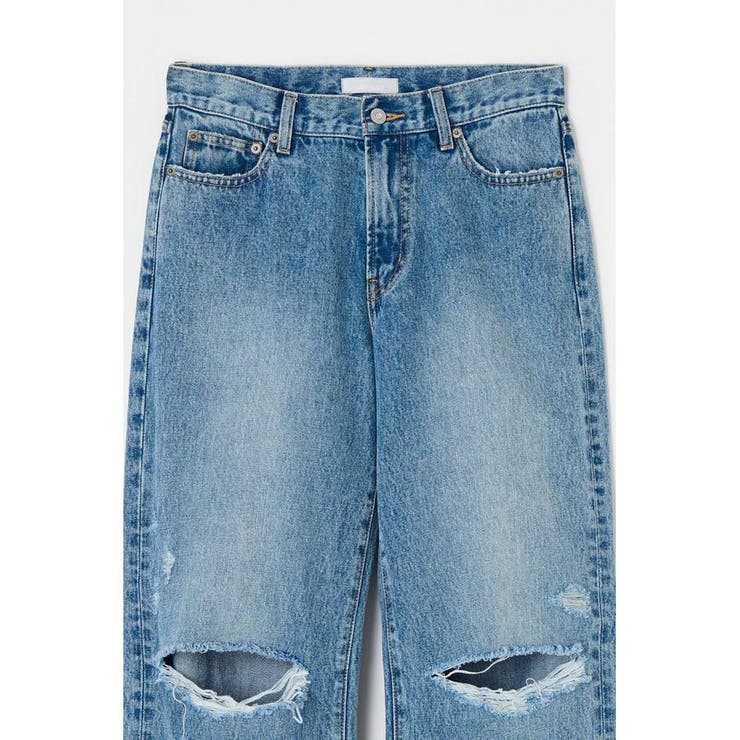 KNEE SLIT WIDE ストレート デニム | MOUSSY OUTLET | 詳細画像18 