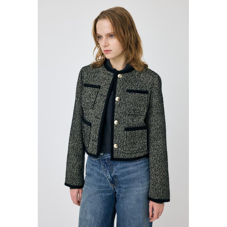 柄BLK5 | CLASSIC ツイードジャケット | MOUSSY OUTLET