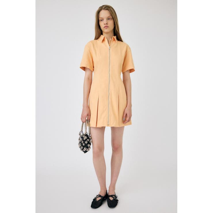L/ORG1 | STITCH WORK FIT ミニドレス | MOUSSY OUTLET