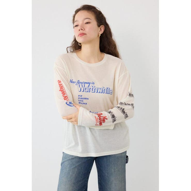 メッセージロングスリーブ Tシャツ | RODEO CROWNS WIDE BOWL | 詳細画像2 