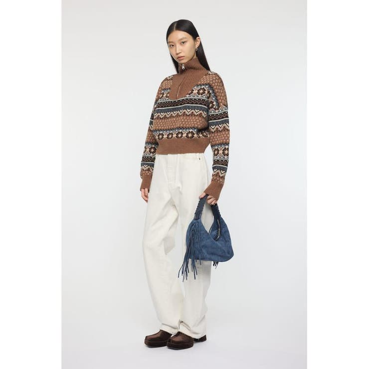 HALF ZIP FAIR ISLE セーター | MOUSSY OUTLET | 詳細画像2 