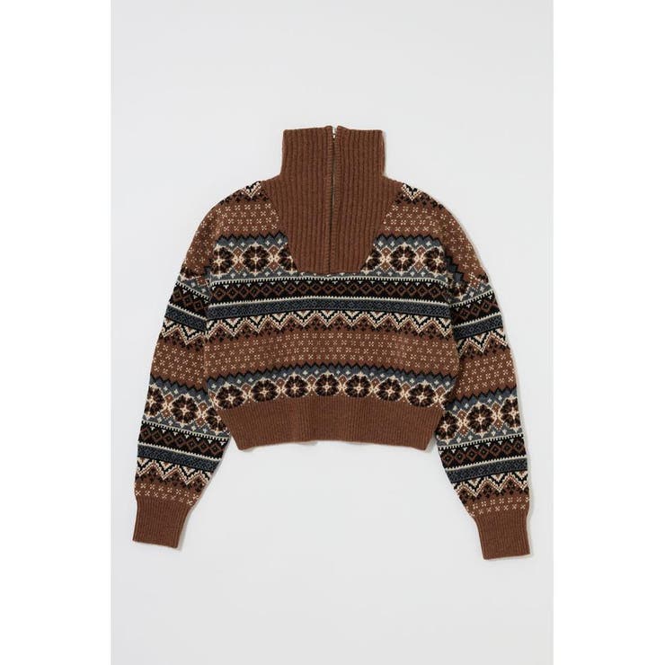 HALF ZIP FAIR ISLE セーター | MOUSSY OUTLET | 詳細画像5 