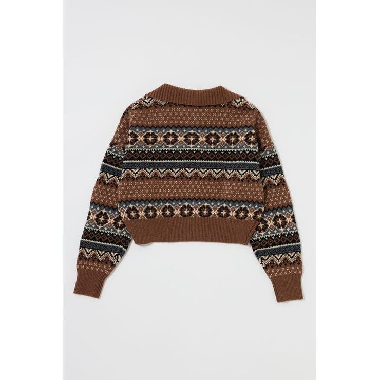 HALF ZIP FAIR ISLE セーター | MOUSSY OUTLET | 詳細画像7 