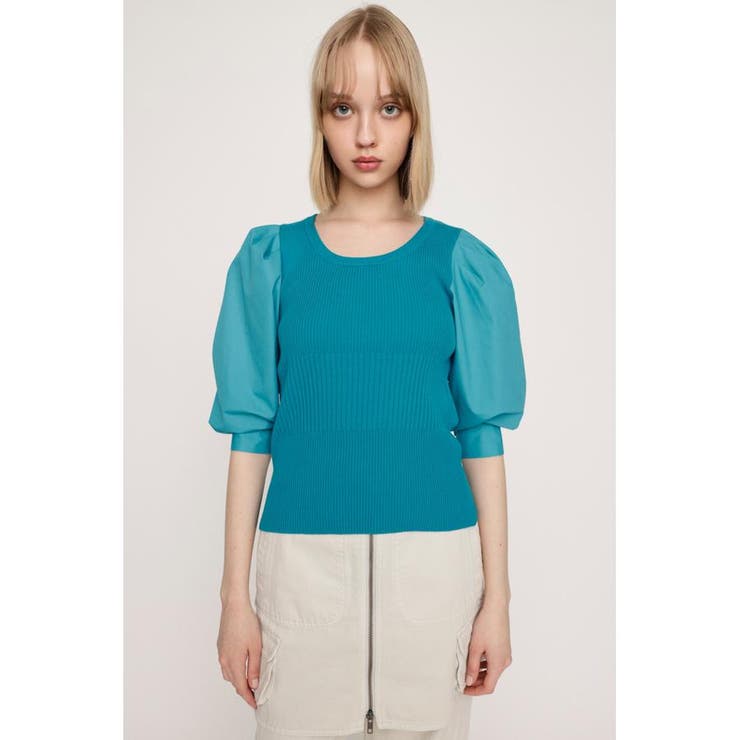 KNIT COMBI TUCK PUFF トップス | SLY OUTLET | 詳細画像4 