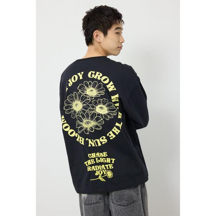 BLK | サークルフラワー長袖Tシャツ | RODEO CROWNS WIDE BOWL