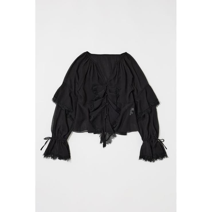 LACE TRIM TIE ブラウス | MOUSSY OUTLET | 詳細画像6 