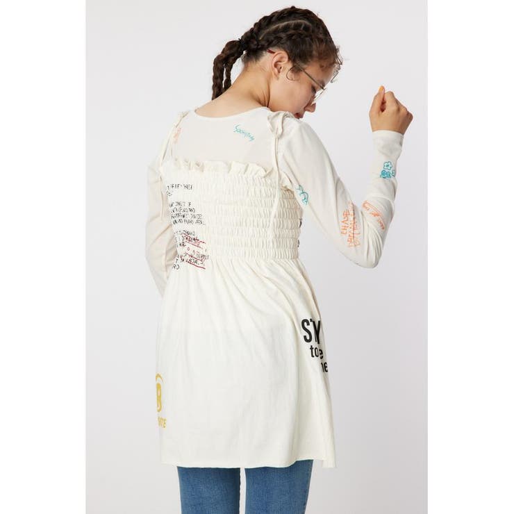 ランダムテキストシャーリングキャミチュニック | RODEO CROWNS WIDE BOWL | 詳細画像4 