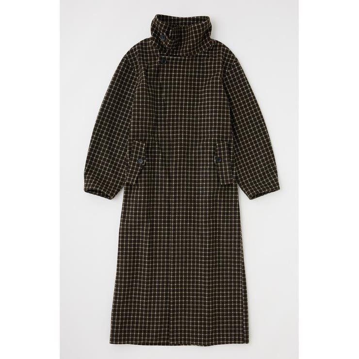 STANDCOLLAR PLAID コクーンコート | MOUSSY OUTLET | 詳細画像14 