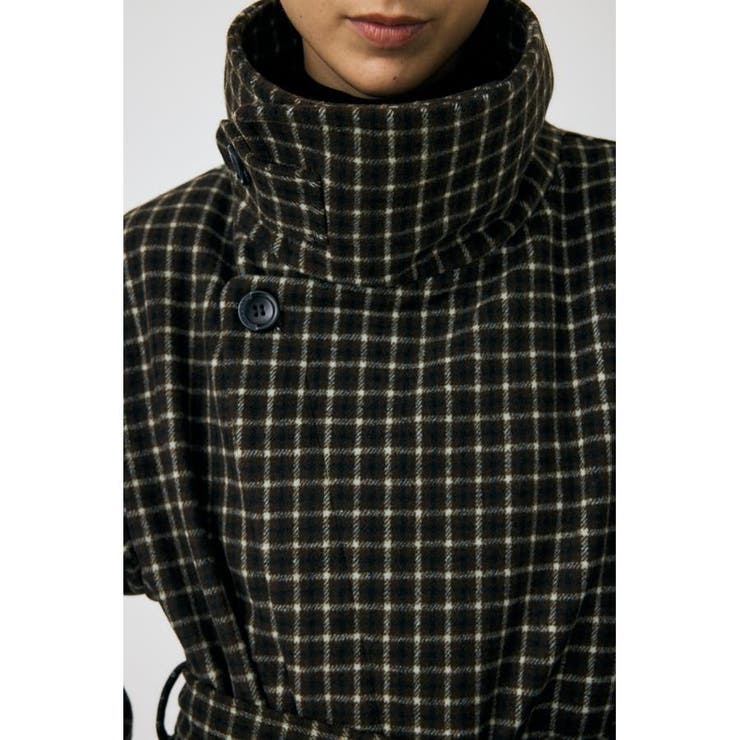 STANDCOLLAR PLAID コクーンコート | MOUSSY OUTLET | 詳細画像6 