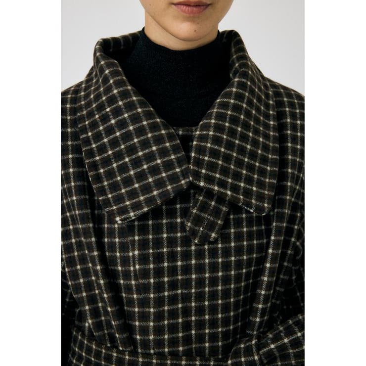 STANDCOLLAR PLAID コクーンコート | MOUSSY OUTLET | 詳細画像7 