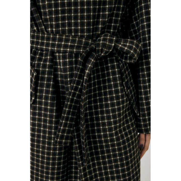 STANDCOLLAR PLAID コクーンコート | MOUSSY OUTLET | 詳細画像8 