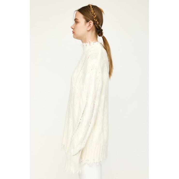 DAMAGED WOOL MIX LOOSE トップス | SLY OUTLET | 詳細画像5 