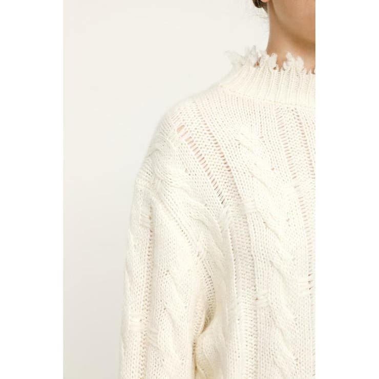 DAMAGED WOOL MIX LOOSE トップス | SLY OUTLET | 詳細画像8 