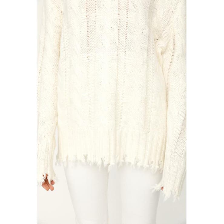 DAMAGED WOOL MIX LOOSE トップス | SLY OUTLET | 詳細画像9 
