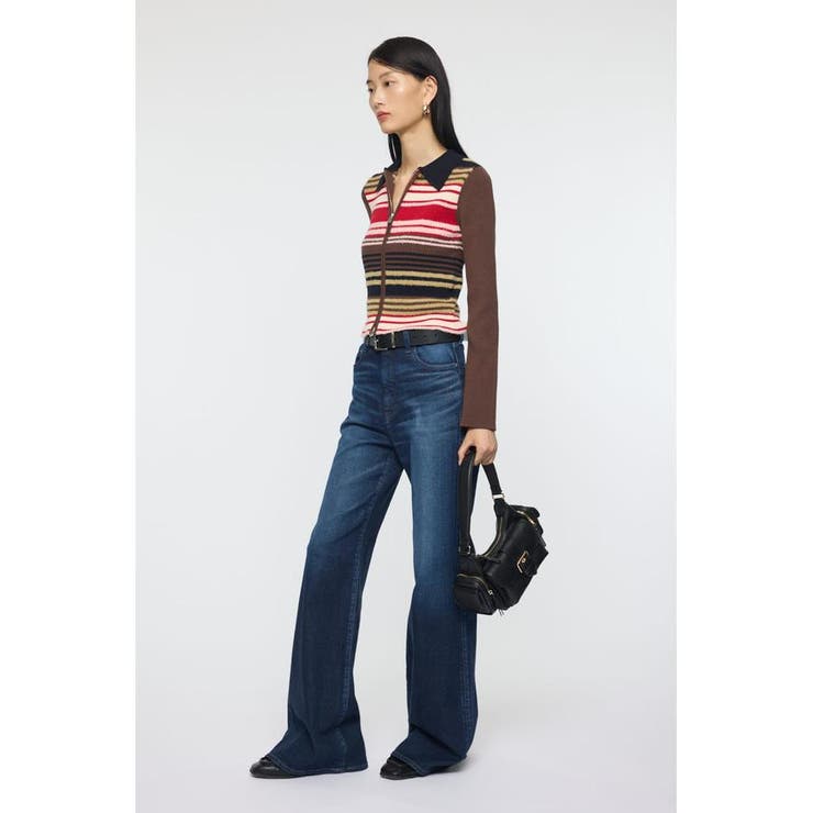 STRIPE ZIP UP KNIT シャツ | MOUSSY OUTLET | 詳細画像8 