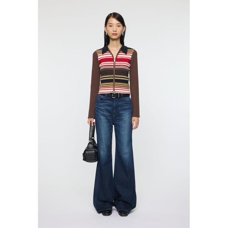 STRIPE ZIP UP KNIT シャツ | MOUSSY OUTLET | 詳細画像9 
