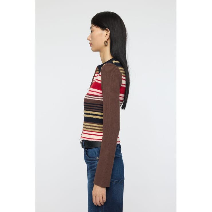 STRIPE ZIP UP KNIT シャツ | MOUSSY OUTLET | 詳細画像11 