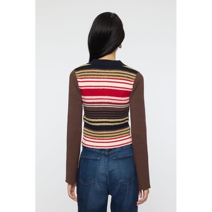 STRIPE ZIP UP KNIT シャツ | MOUSSY OUTLET | 詳細画像12 