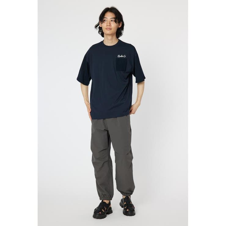 休日限定 メンズドッキングロゴニットTシャツ[品番：BJLW0027987]｜RODEO パンツ
