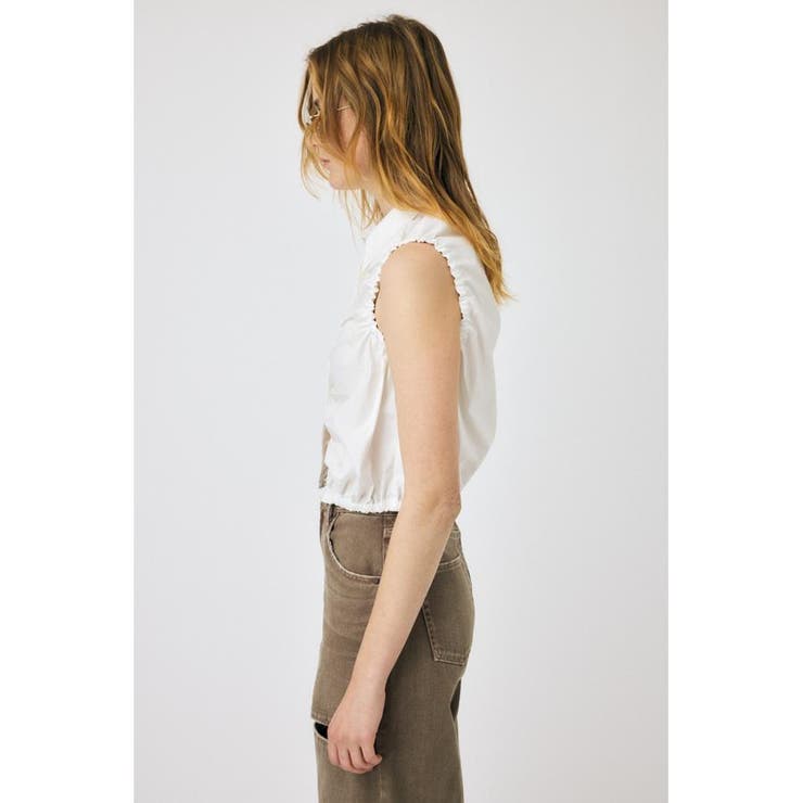 GATHER SLEEVELESS シャツ | MOUSSY OUTLET | 詳細画像7 