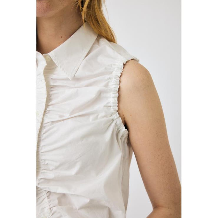 GATHER SLEEVELESS シャツ | MOUSSY OUTLET | 詳細画像10 