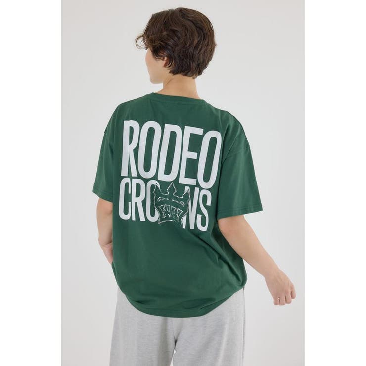 D/GRN3 | スタッズCROWNロゴTシャツ | RODEO CROWNS WIDE BOWL