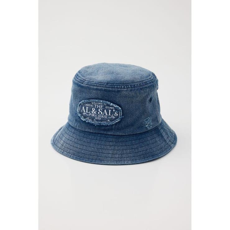 BLU | ダメージパッチハット | RODEO CROWNS WIDE BOWL