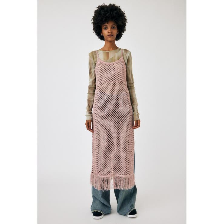 MESH FRINGE ニットドレス | MOUSSY OUTLET | 詳細画像1 