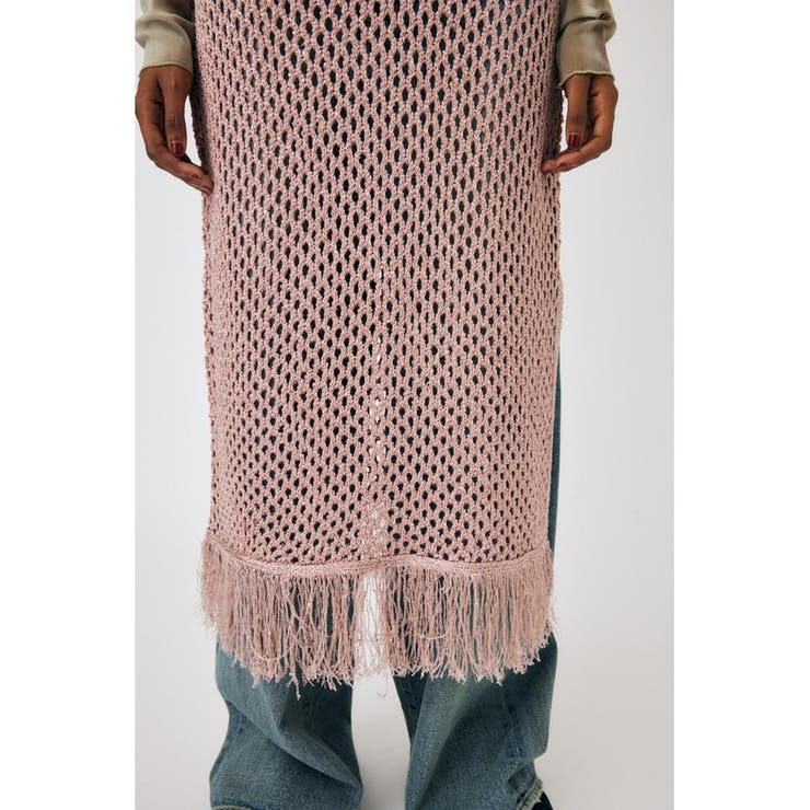 MESH FRINGE ニットドレス | MOUSSY OUTLET | 詳細画像6 