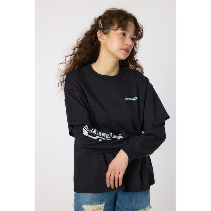 BLK | VintageフェイクレイヤードロングスリーブTシャツ | RODEO CROWNS WIDE BOWL