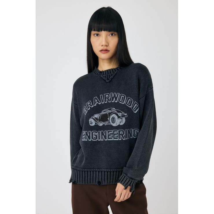 VINTAGE LIKE PRINTED セーター | MOUSSY OUTLET | 詳細画像4 