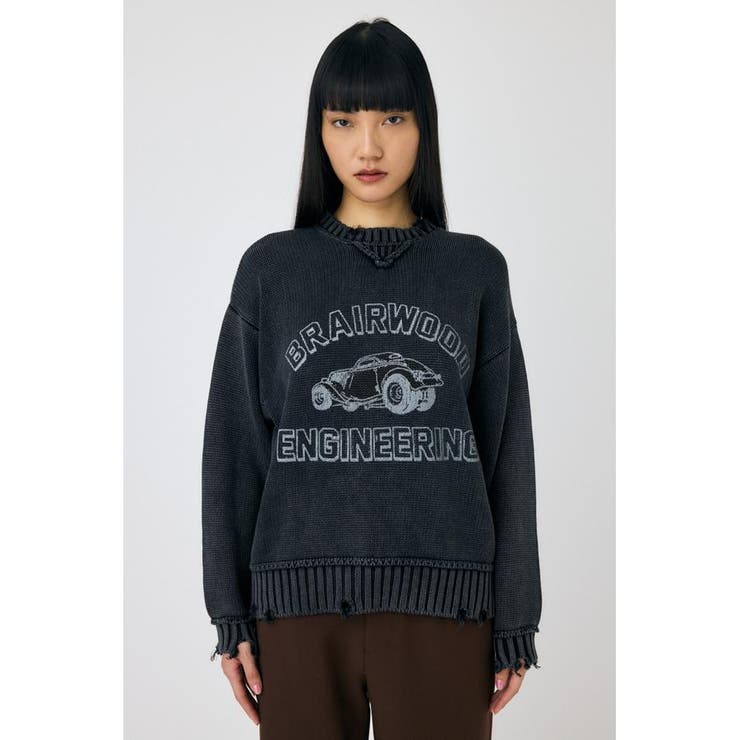 VINTAGE LIKE PRINTED セーター | MOUSSY OUTLET | 詳細画像5 