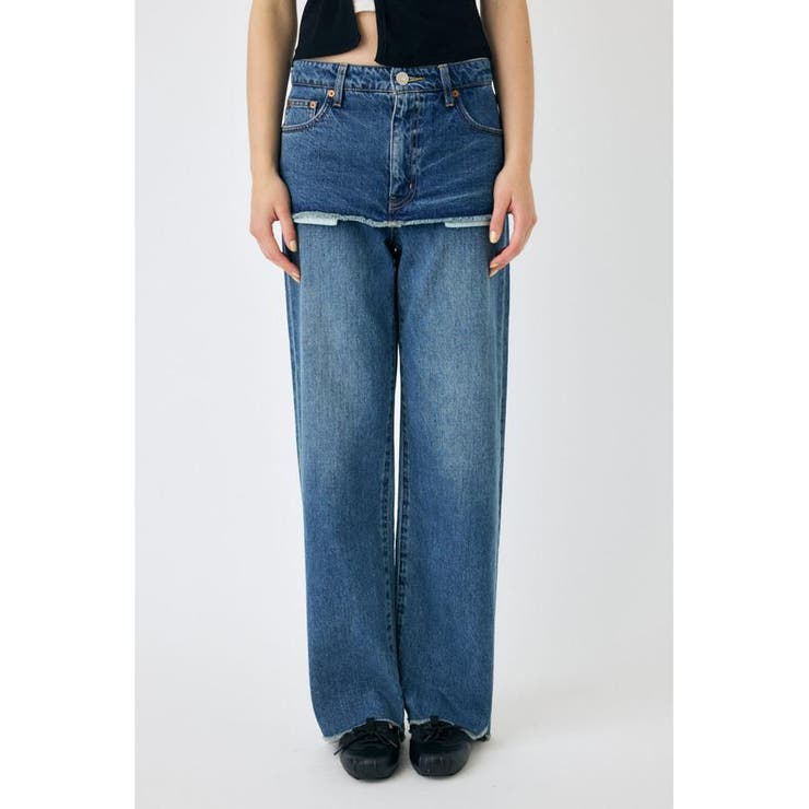BLU | LAYERED WIDE STRAIGHT デニム | MOUSSY OUTLET