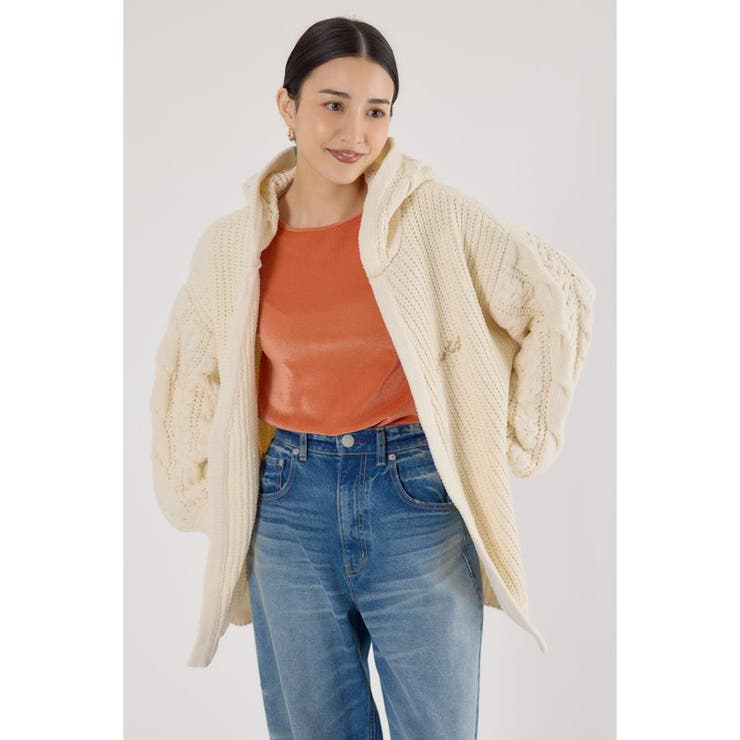 IVOY3 | モールニットトッパーカーディガン | RODEO CROWNS WIDE BOWL