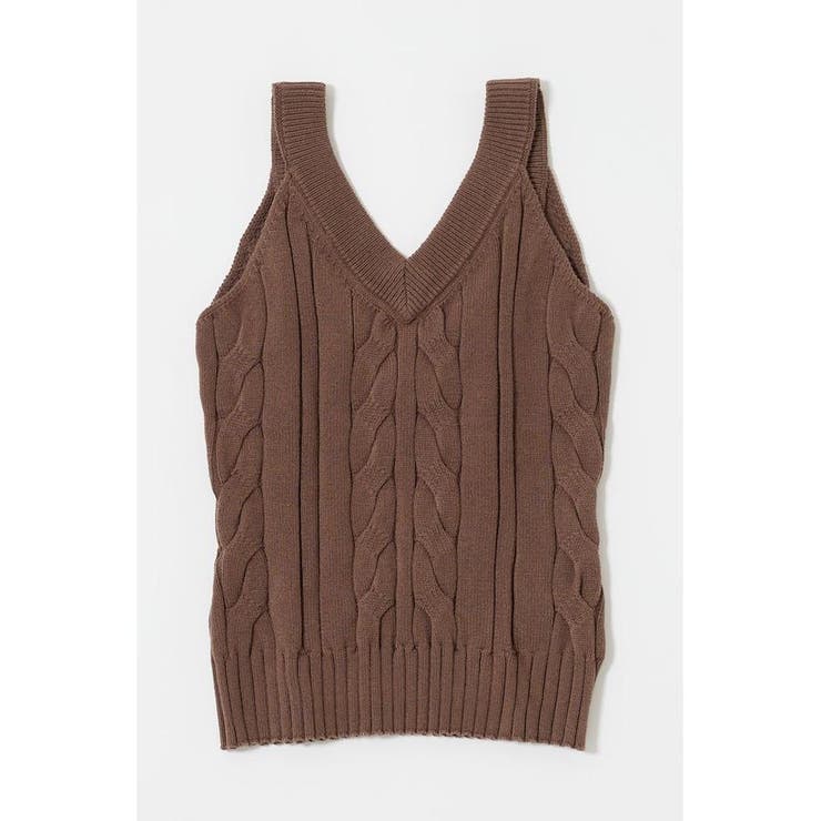 L/BRN1 | CABLE KNIT キャミソール | MOUSSY OUTLET