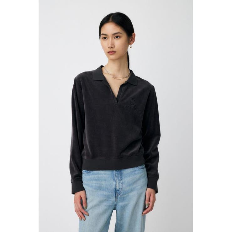 VELOUR POLO ロングスリーブＴシャツ | MOUSSY OUTLET | 詳細画像8 