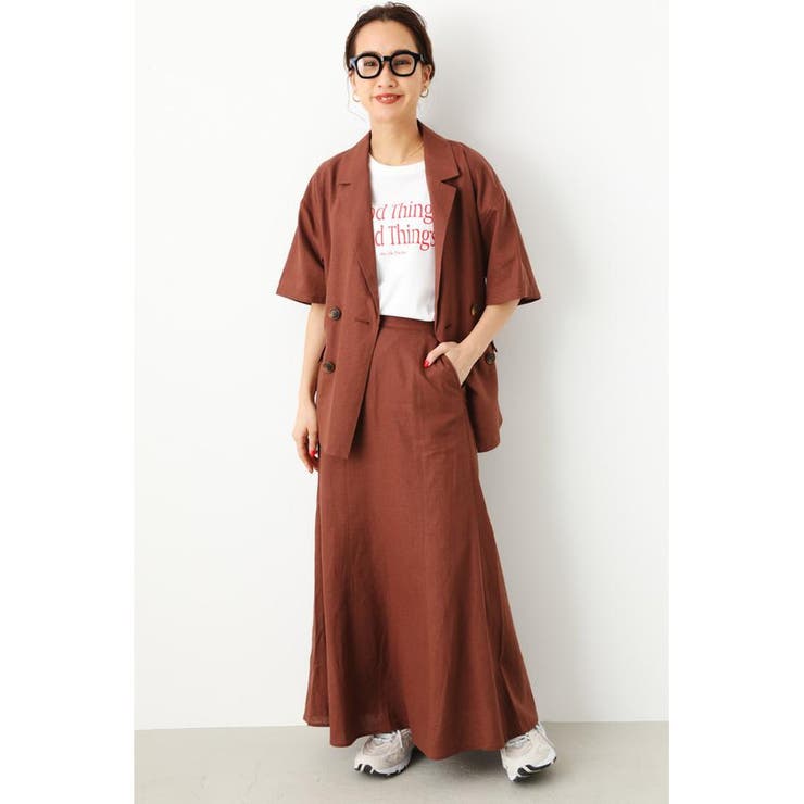 BRN | リネンマーメイドスカート | RODEO CROWNS WIDE BOWL