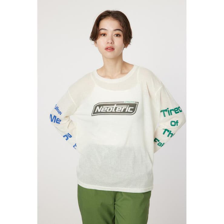 NeotericシアーロングスリーブTシャツ[品番：BJLW0029931