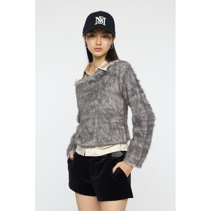 FAUX FUR KNIT CROP トップス | MOUSSY OUTLET | 詳細画像20 