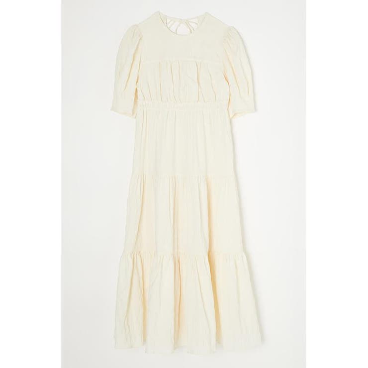 WHT | TUCKED SLEEVE TIERED ドレス | MOUSSY OUTLET