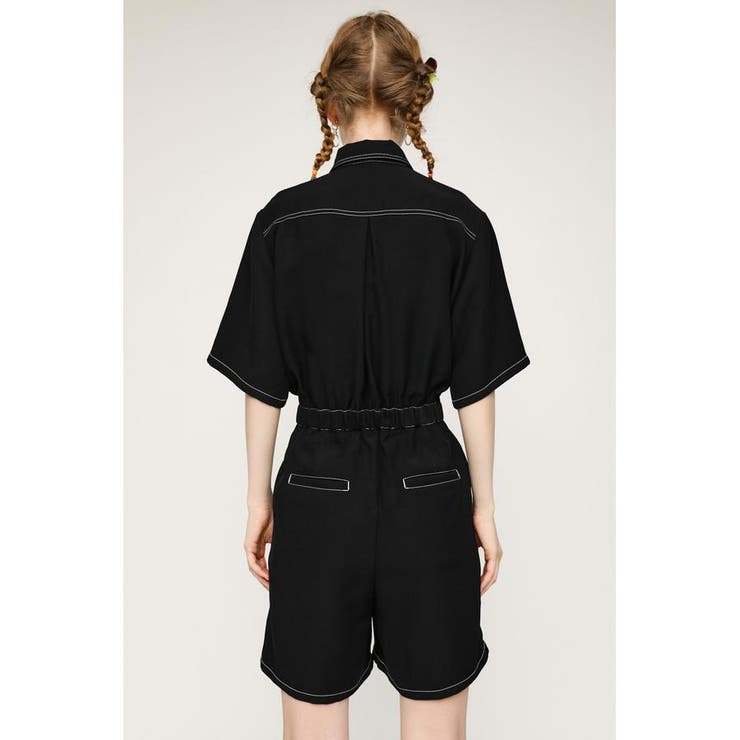 SLY STITCH SHORT ROMPERS ステッチ ロンパース - サロペット