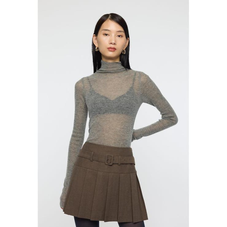 SHEER TURTLE NECK ニットトップス | MOUSSY OUTLET | 詳細画像17 