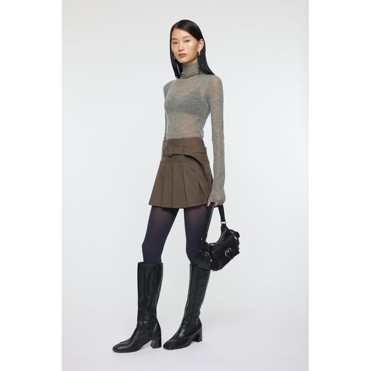 SHEER TURTLE NECK ニットトップス | MOUSSY OUTLET | 詳細画像19 