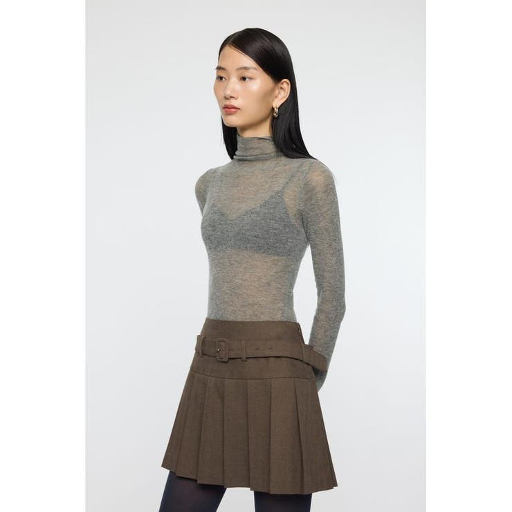 SHEER TURTLE NECK ニットトップス | MOUSSY OUTLET | 詳細画像21 