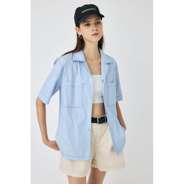 OPEN COLLAR シャツ | MOUSSY OUTLET | 詳細画像13 