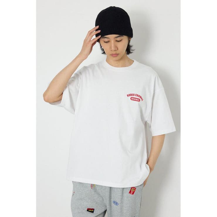 WHT | ARTフラワーTシャツ | RODEO CROWNS WIDE BOWL