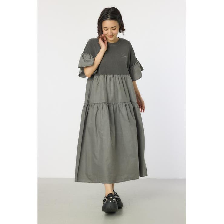 ピグメントドッキングティアードワンピース | RODEO CROWNS WIDE BOWL | 詳細画像8 