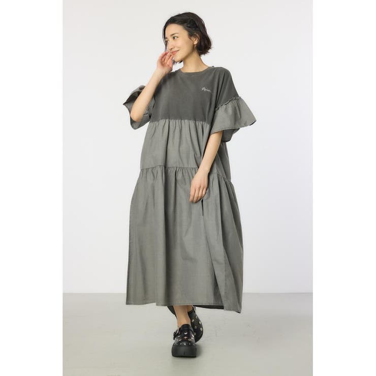 ピグメントドッキングティアードワンピース | RODEO CROWNS WIDE BOWL | 詳細画像9 